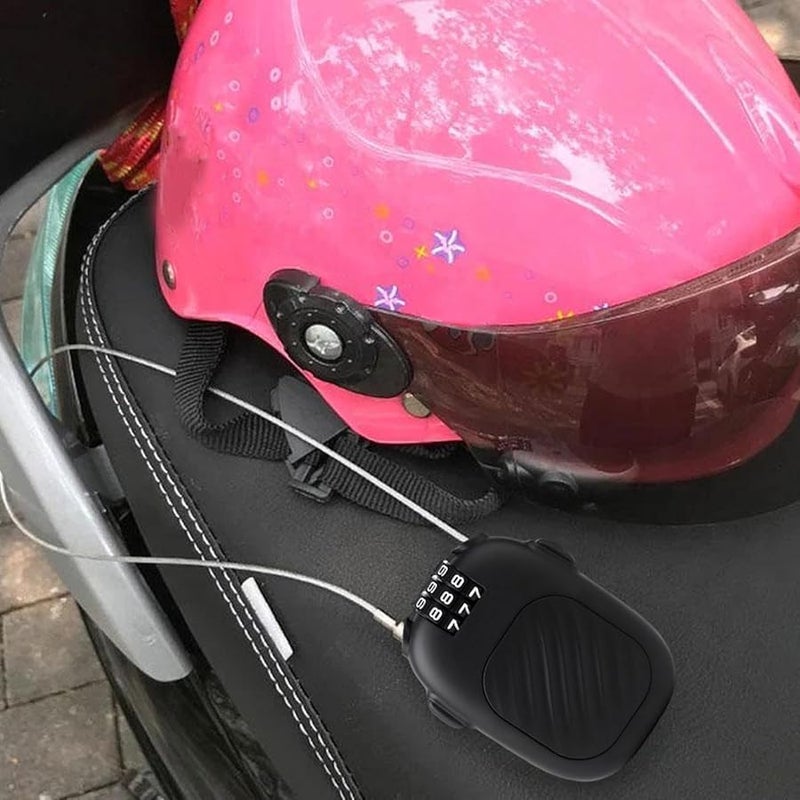 قفل أمتعة بكابل فولاذي قابل للسحب لحماية خوذة التزلج وعربة الأطفال وأمن السفر - Image 2